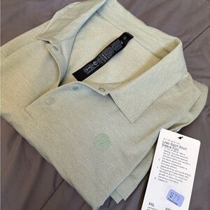 Lululemon Light Green Polo Short Sleeve Shirt